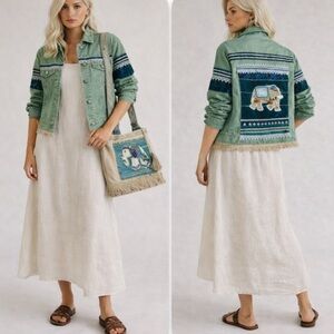 Embellished jeans jacket